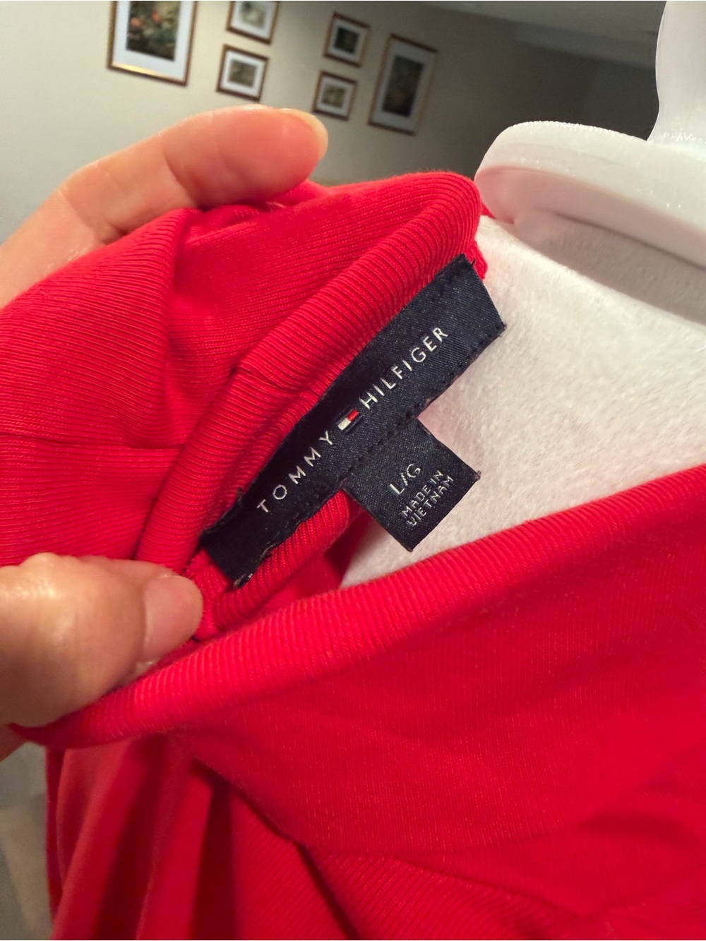Tommy Hilfiger Red Cotton Turtleneck Sweater - Picture 4 of 4